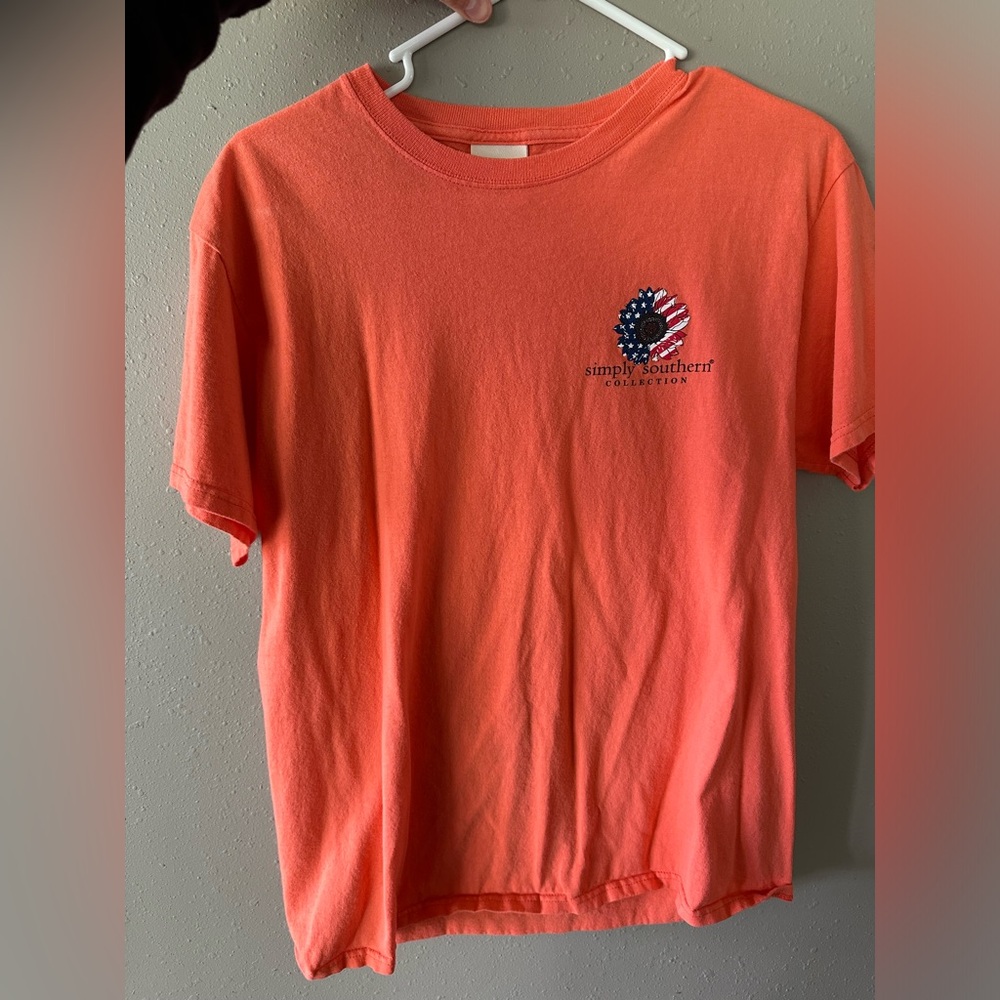 Coral Pink Simply Southern Size Medium Shirt